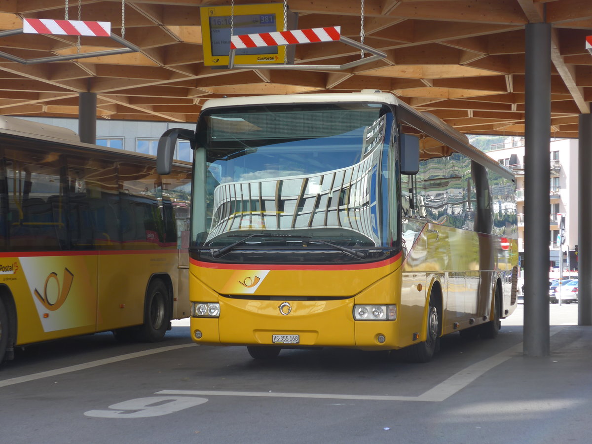 (175'146) - PostAuto Wallis - Nr. 6/VS 355'168 - Irisbus am 24. September 2016 beim Bahnhof Sion