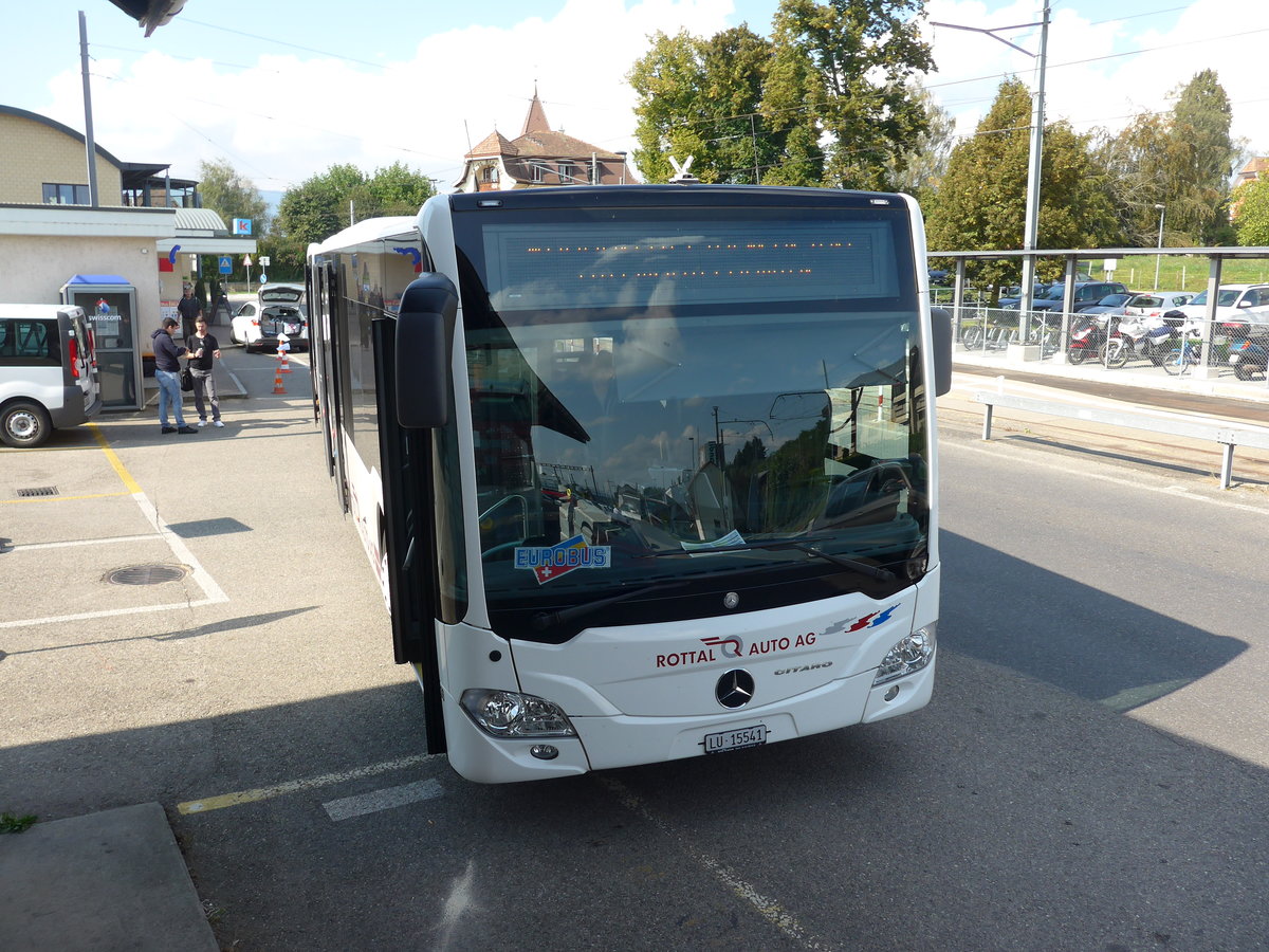 (175'223) - ARAG Ruswil - Nr. 39/LU 15'541 - Mercedes am 26. September 2016 beim Bahnhof Ins