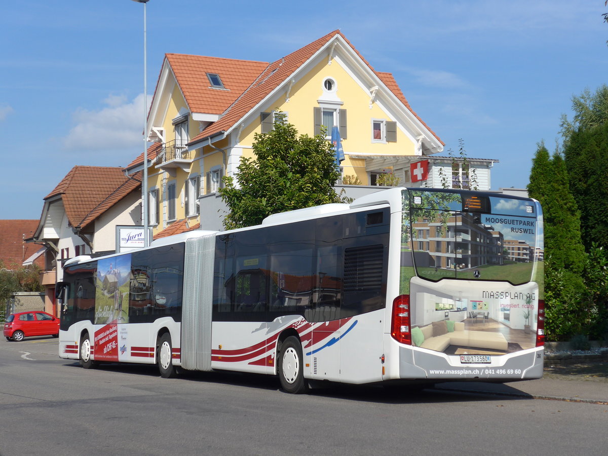 (175'231) - ARAG Ruswil - Nr. 36/LU 173'560 - Mercedes am 26. September 2016 beim Bahnhof Kerzers