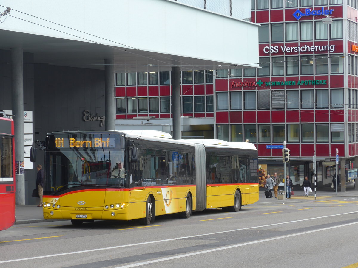 (175'551) - PostAuto Bern - Nr. 684/BE 813'684 - Solaris am 7. Oktober 2016 in Bern, Schanzenstrasse