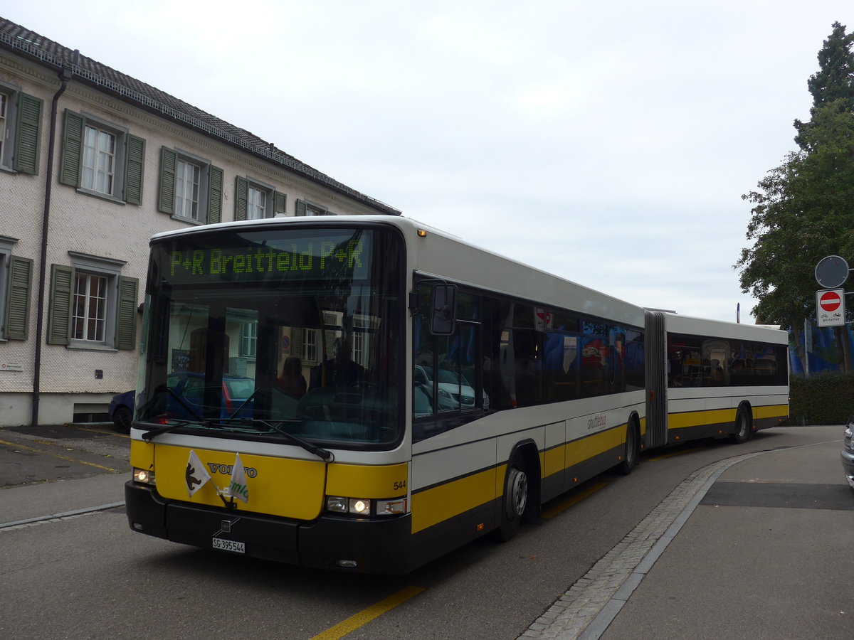 (175'612) - VBSG St. Gallen - Nr. 544/SG 395'544 - Volvo/Hess (ex VBSH Schaffhausen Nr. 13) am 15. Oktober 2016 in St. Gallen, OLMA 