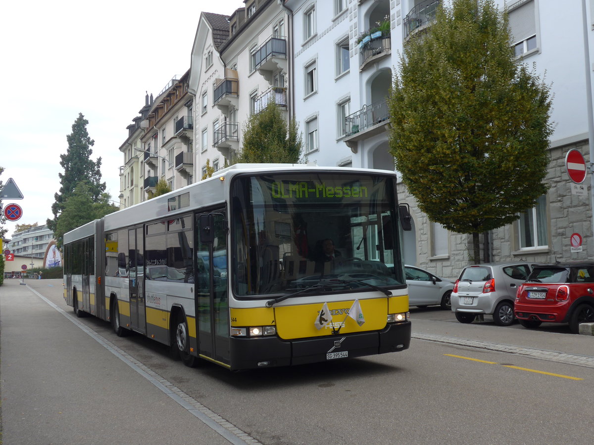 (175'615) - VBSG St. Gallen - Nr. 544/SG 395'544 - Volvo/Hess (ex VBSH Schaffhausen Nr. 13) am 15. Oktober 2016 in St. Gallen, OLMA