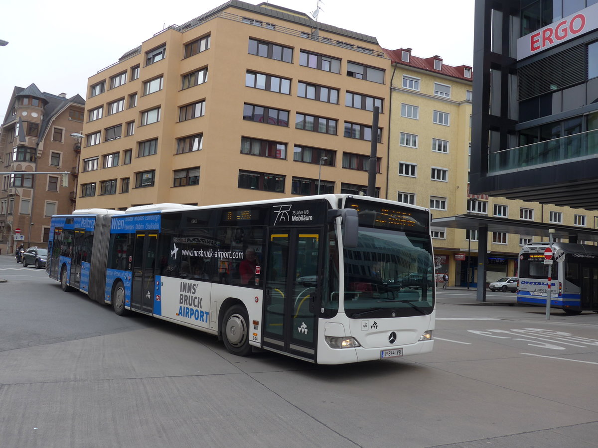 (176'163) - IVB Innsbruck - Nr. 844/I 844 IVB - Mercedes am 21. Oktober 2016 beim Bahnhof Innsbruck