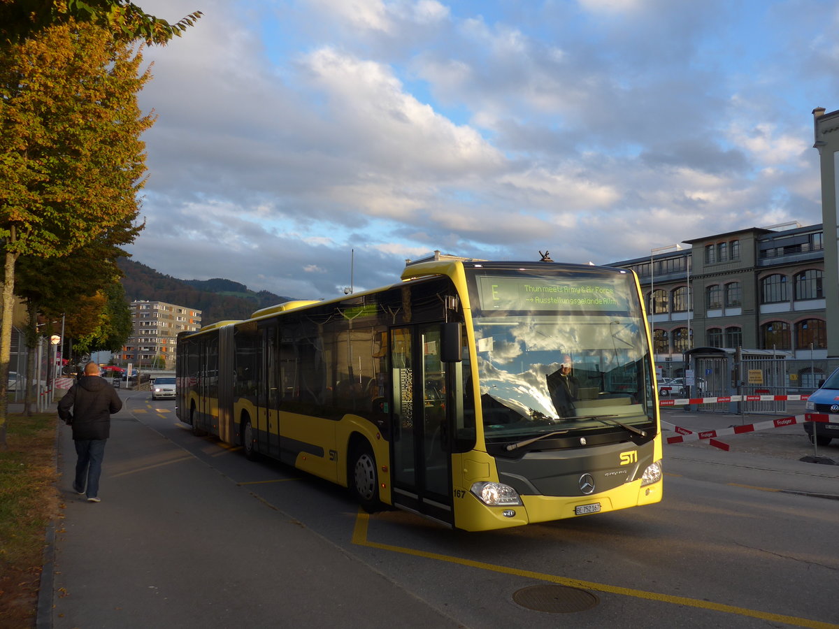 (176'209) - STI Thun - Nr. 167/BE 752'167 - Mercedes am 21. Oktober 2016 in Thun, Hauptkaserne