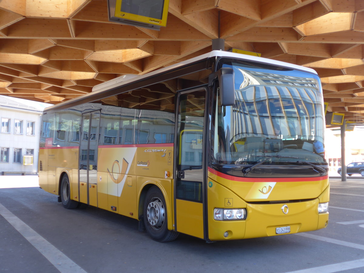 (176'266) - Buchard, Leytron - VS 243'998 - Irisbus am 18. Dezember 2016 beim Bahnhof Sion