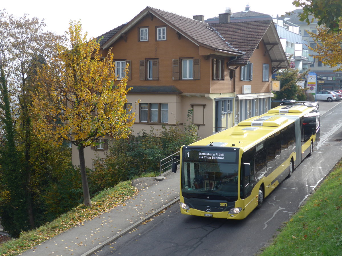 (176'336) - STI Thun - Nr. 184/BE 804'184 - Mercedes am 29. Oktober 2016 in Spiez, Seestrasse