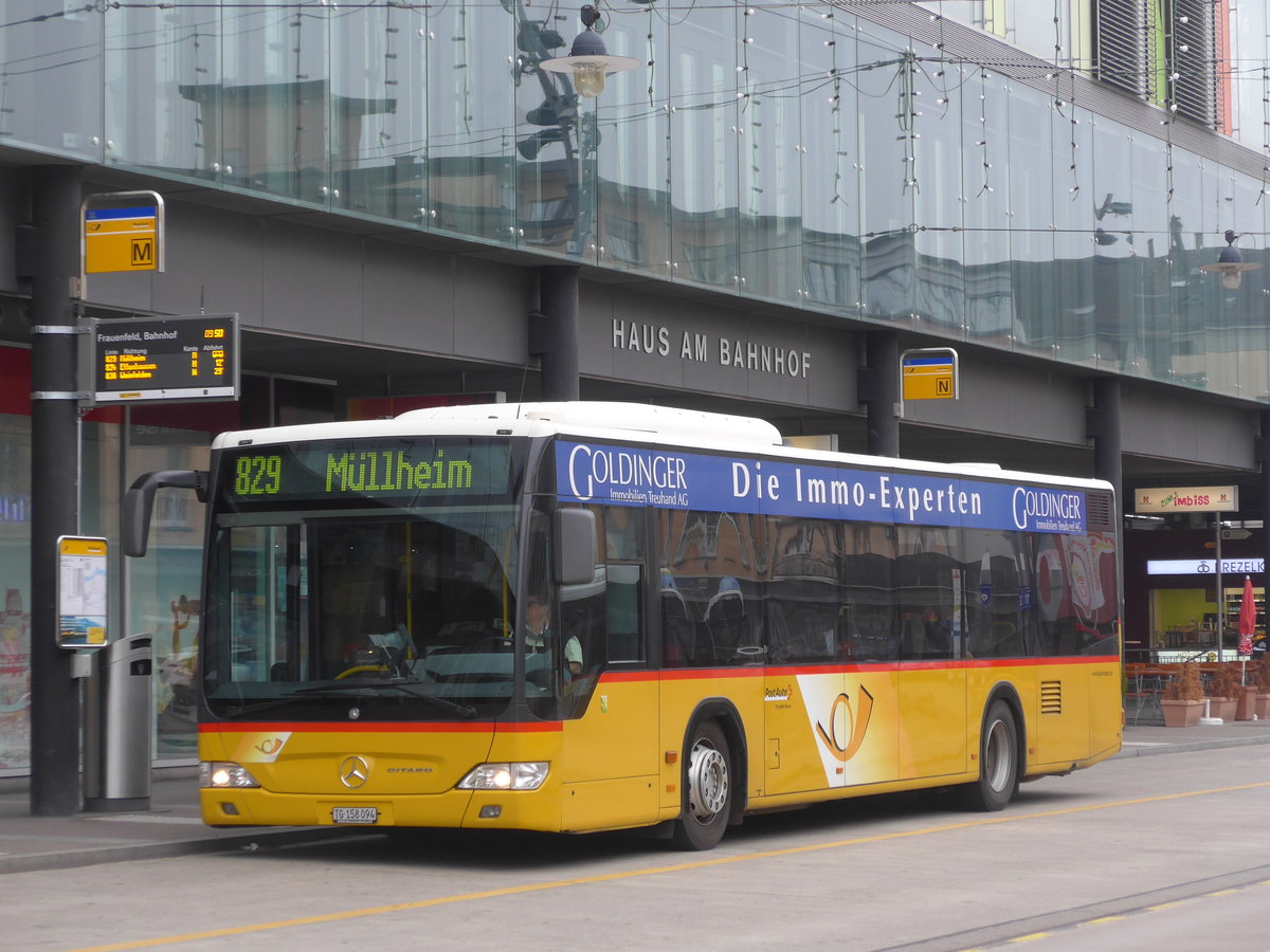 (176'446) - PostAuto Ostschweiz - TG 158'094 - Mercedes (ex Nr. 4) am 4. November 2016 beim Bahnhof Frauenfeld