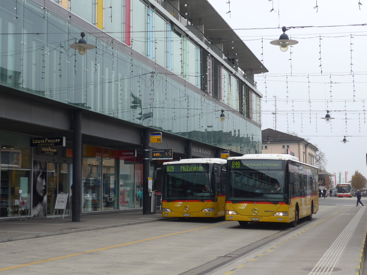 (176'486) - PostAuto Ostschweiz - TG 158'214 - Mercedes (ex Nr. 14) am 4. November 2016 beim Bahnhof Frauenfeld