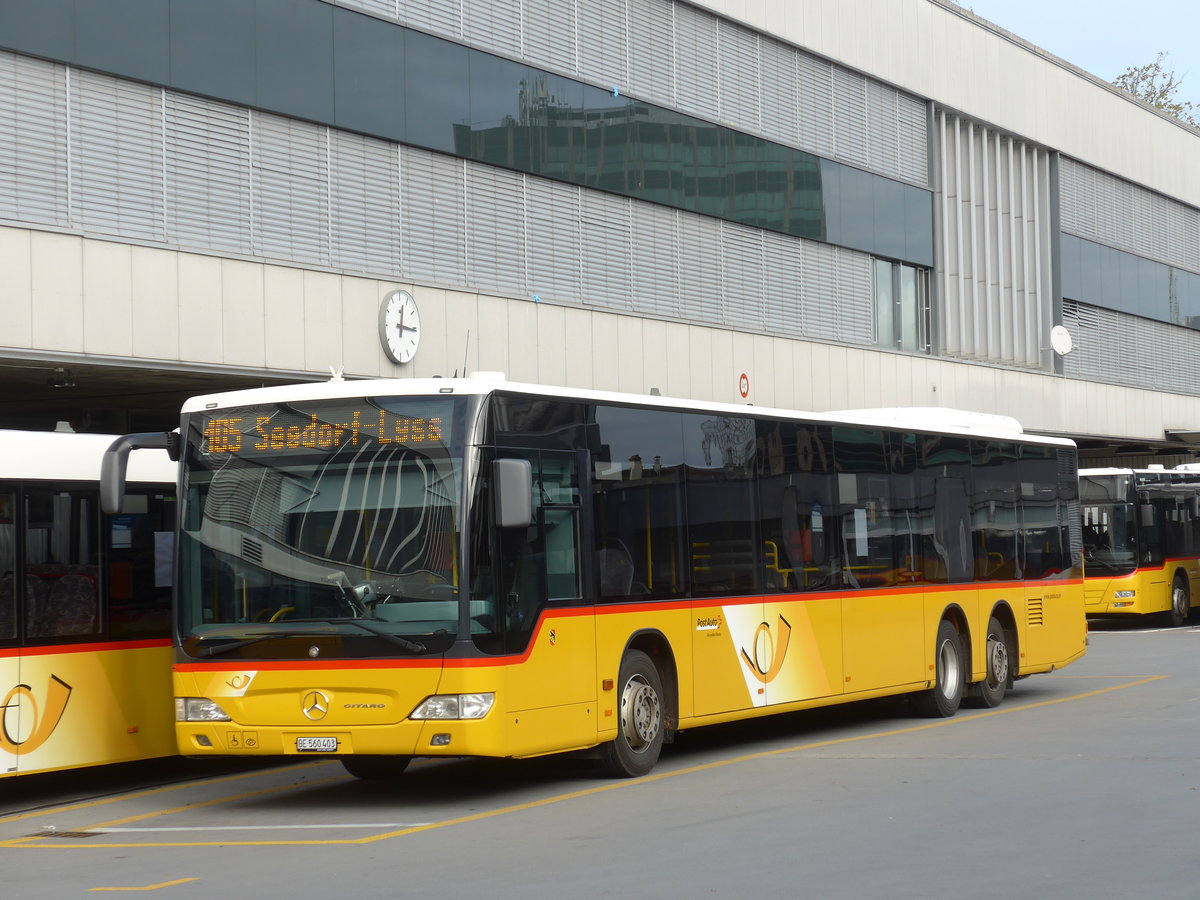 (176'646) - PostAuto Bern - Nr. 654/BE 560'403 - Mercedes am 13. November 2016 in Bern, Postautostation