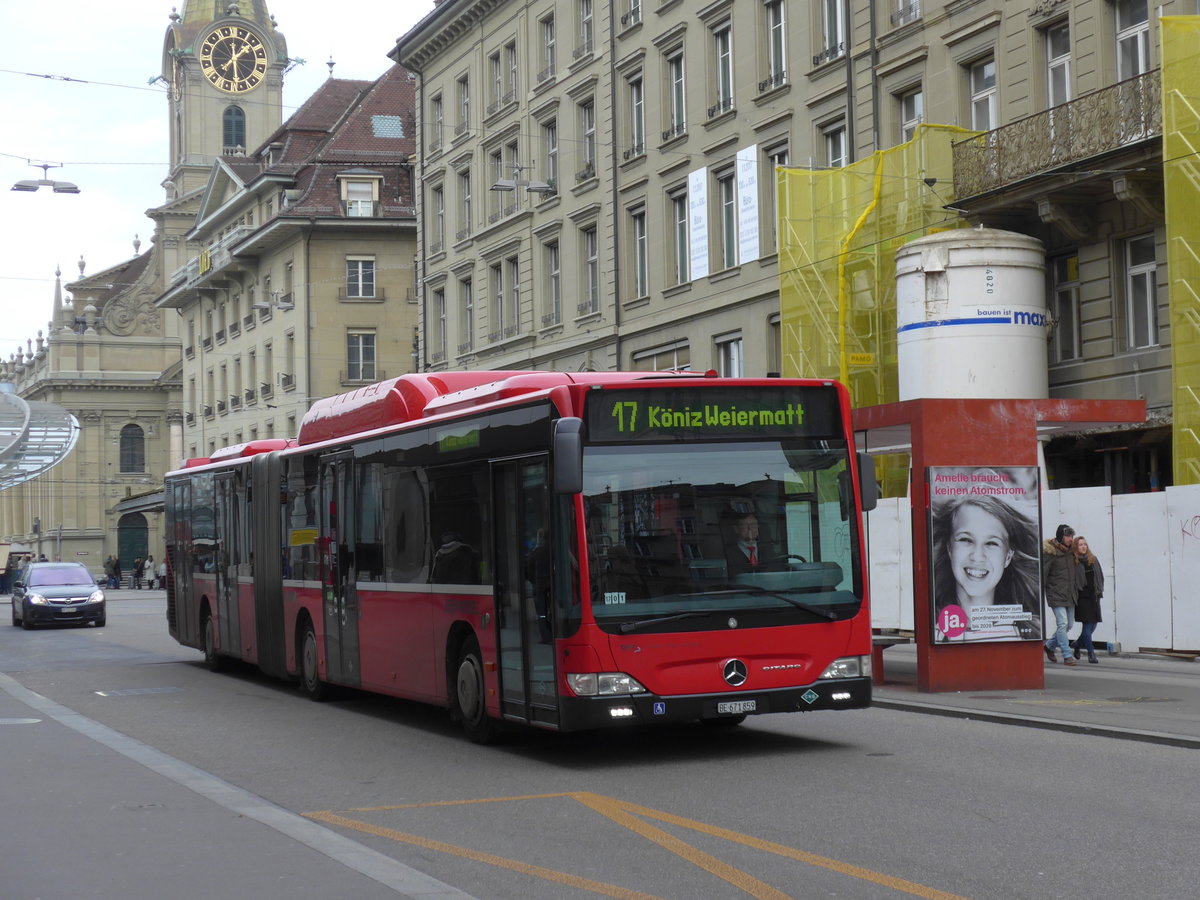 (176'676) - Bernmobil, Bern - Nr. 859/BE 671'859 - Mercedes am 13. November 2016 beim Bahnhof Bern