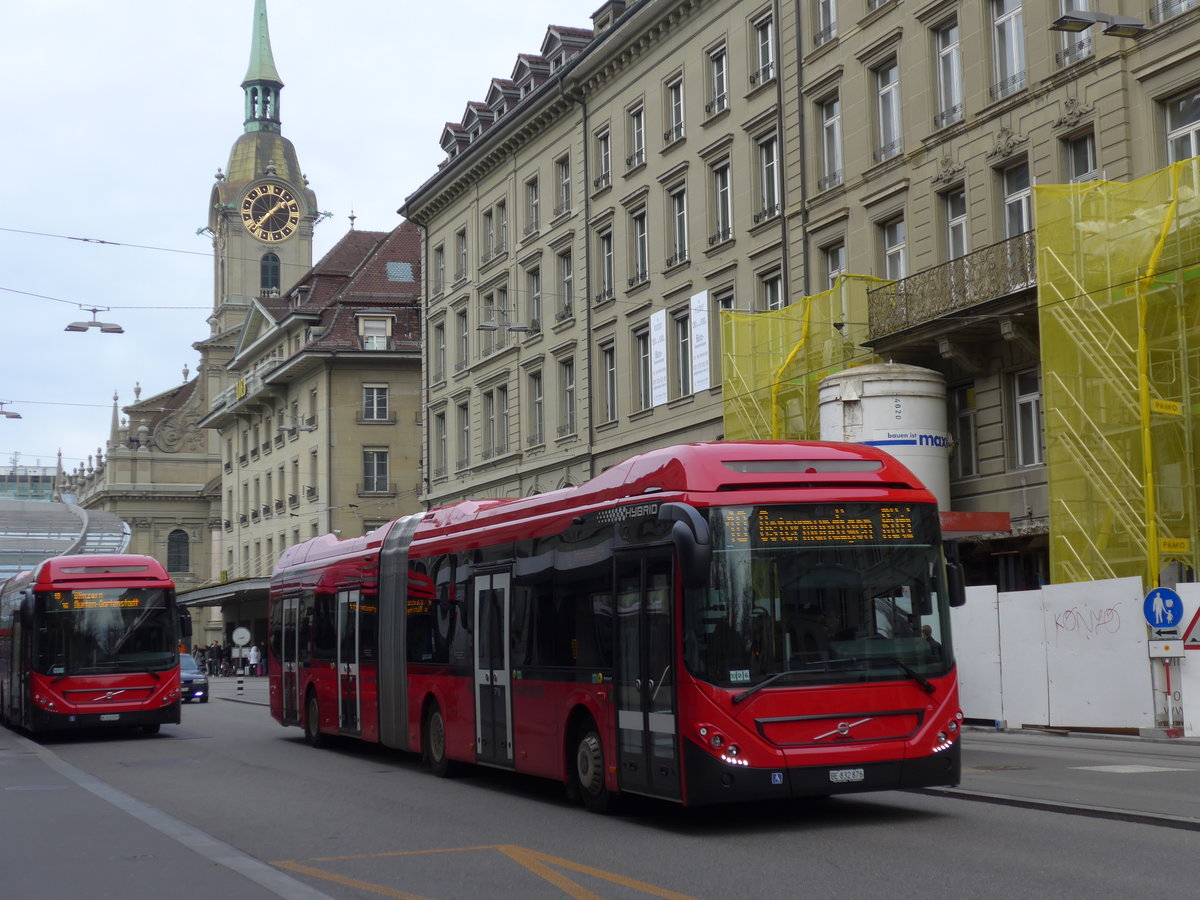 (176'681) - Bernmobil, Bern - Nr. 876/BE 832'876 - Volvo am 13. November 2016 beim Bahnhof Bern