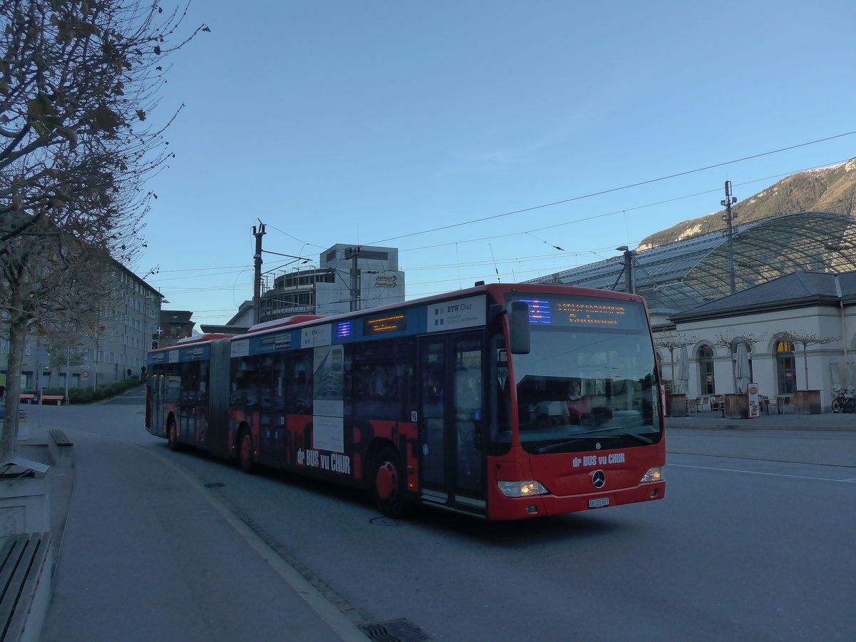 (177'066) - SBC Chur - Nr. 57/GR 155'857 - Mercedes (ex Nr. 76) am 10. Dezember 2016 beim Bahnhof Chur
