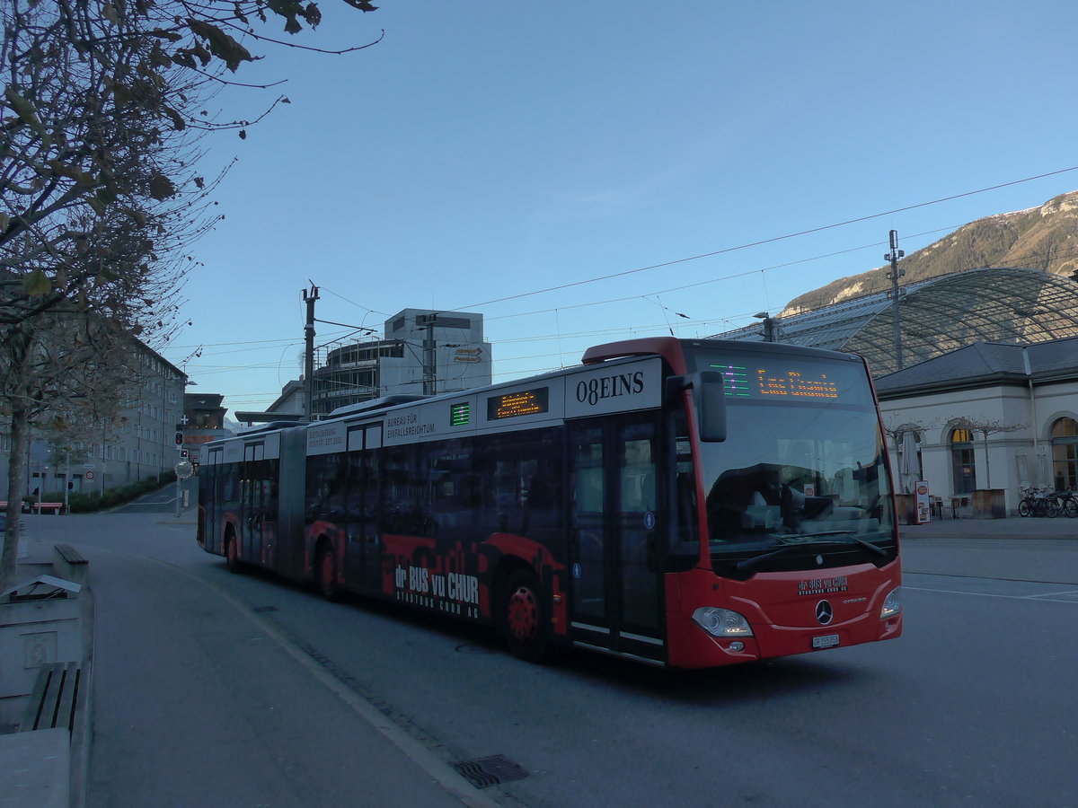 (177'067) - SBC Chur - Nr. 58/GR 155'858 - Mercedes am 10. Dezember 2016 beim Bahnhof Chur