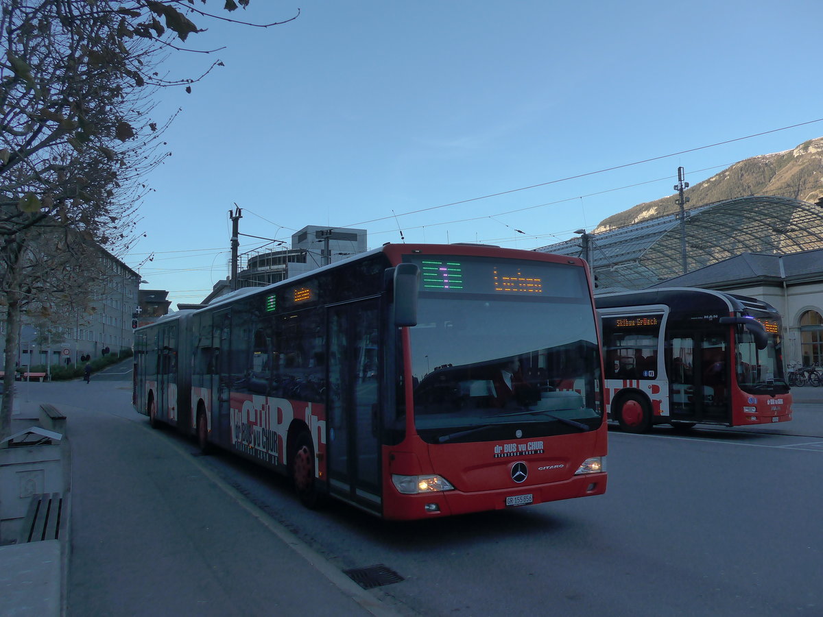 (177'070) - SBC Chur - Nr. 56/GR 155'856 - Mercedes (ex Nr. 36) am 10. Dezember 2016 beim Bahnhof Chur