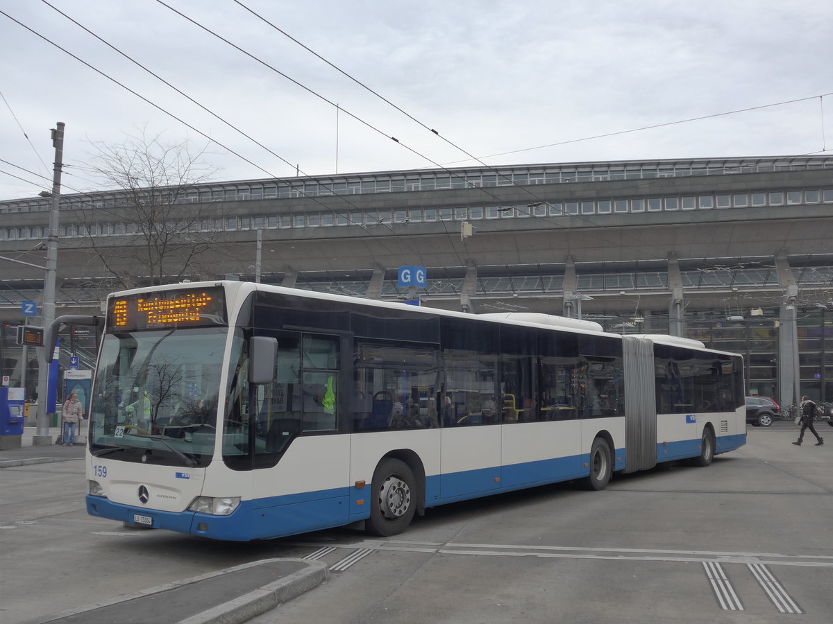 (177'203) - VBL Luzern - Nr. 159/LU 15'004 - Mercedes am 11. Dezember 2016 beim Bahnhof Luzern