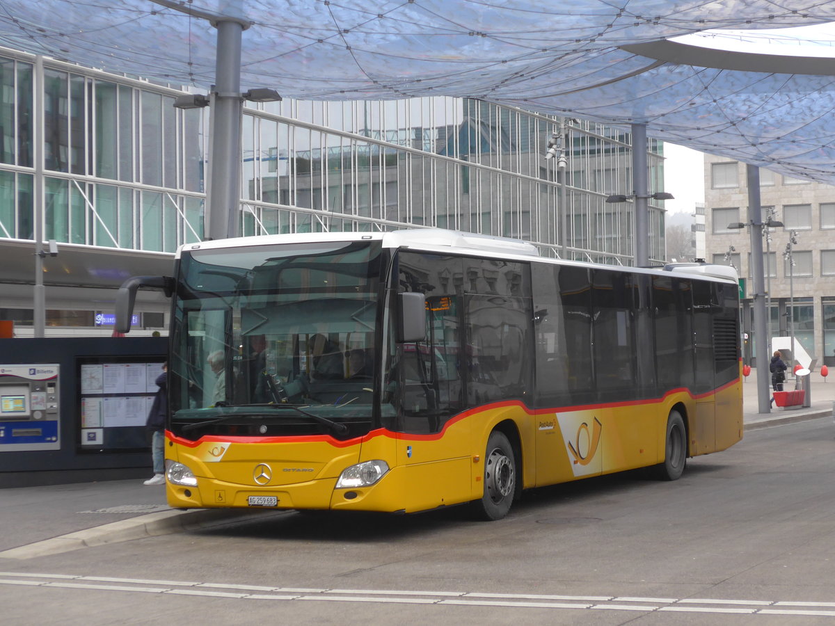 (177'303) - PostAuto Nordschweiz - AG 259'683 - Mercedes am 24. Dezember 2016 beim Bahnhof Aarau