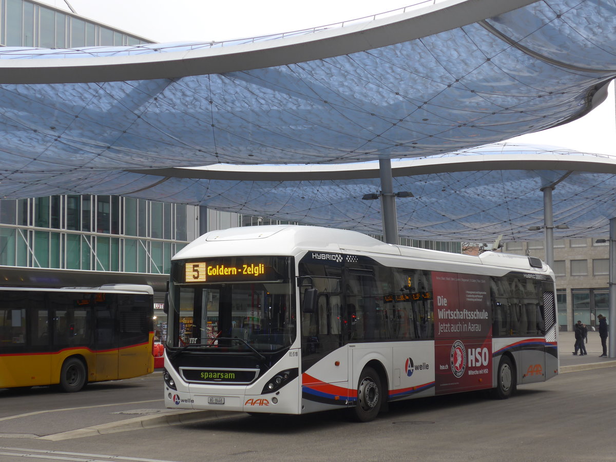 (177'306) - AAR bus+bahn, Aarau - Nr. 46/AG 8446 - Volvo am 24. Dezember 2016 beim Bahnhof Aarau