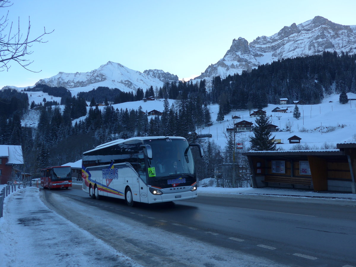 (177'640) - Eurobus, Bern - Nr. 2/BE 379'902 - Setra am 7. Januar 2017 in Adelboden, Oey