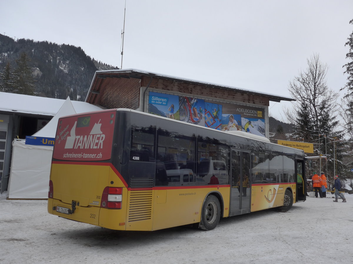 (177'869) - PostAuto Bern - Nr. 202/BE 724'202 - MAN am 7. Januar 2017 in Adelboden, ASB