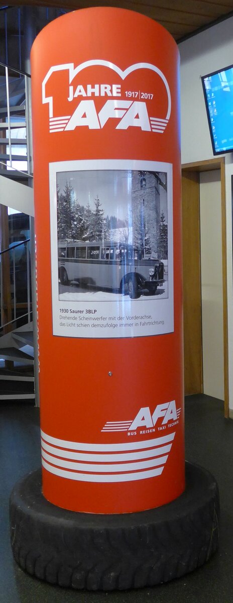 (177'998) - Plakat fr 100 Jahre 1917 2017 AFA am 9. Januar 2017 im Autobahnhof Adelboden