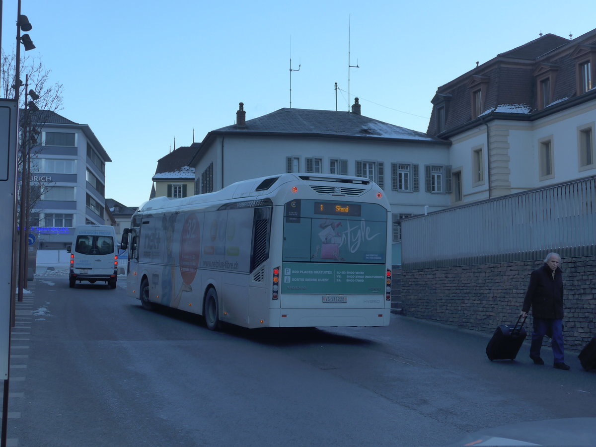 (178'079) - BS Sierre - VS 133'228 - Volvo am 21. Januar 2017 in Sierre, Htel de Ville CFF