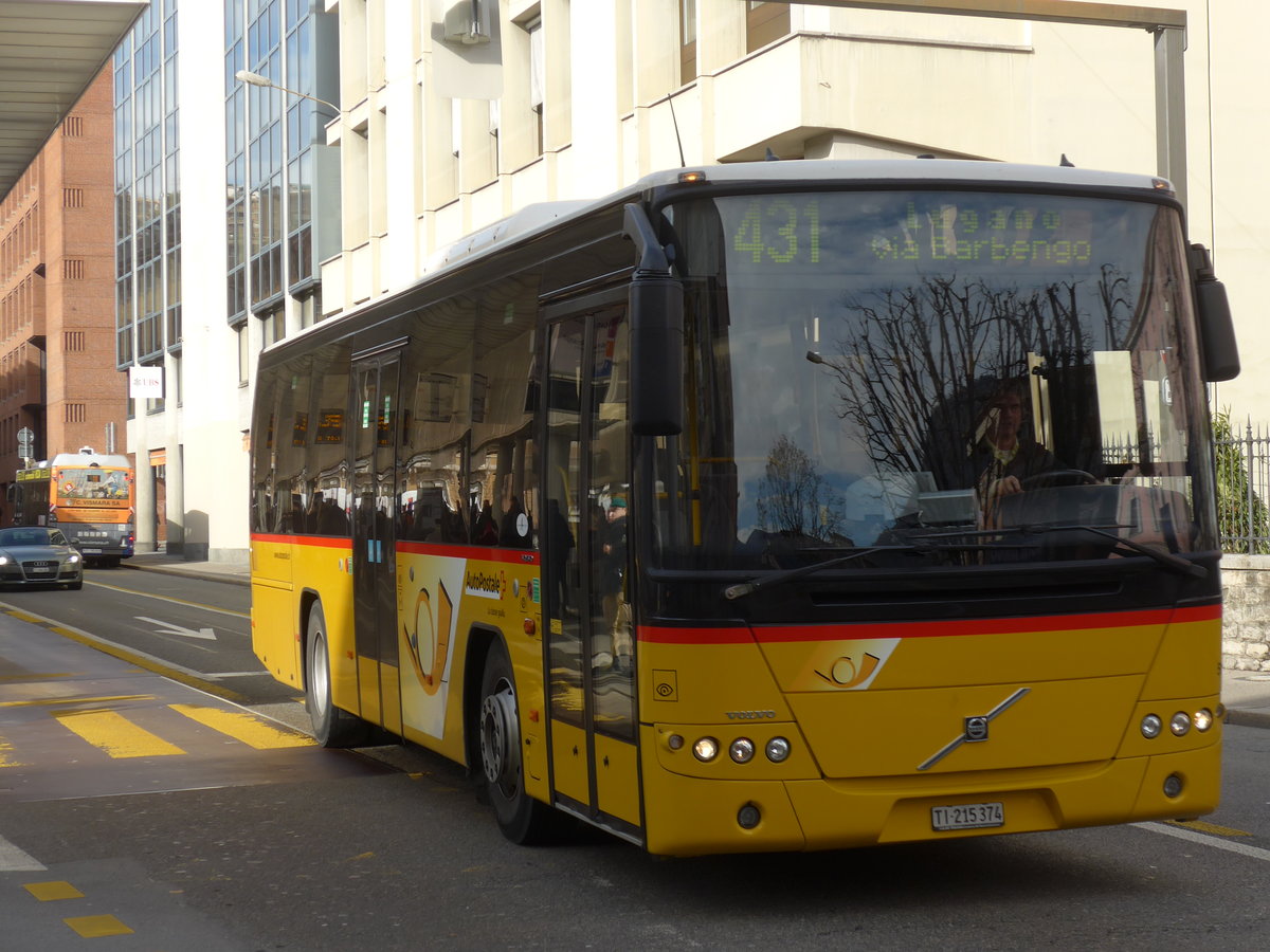 (178'313) - AutoPostale Ticino - Nr. 519/TI 215'374 - Volvo am 7. Februar 2017 in Lugano, Centro