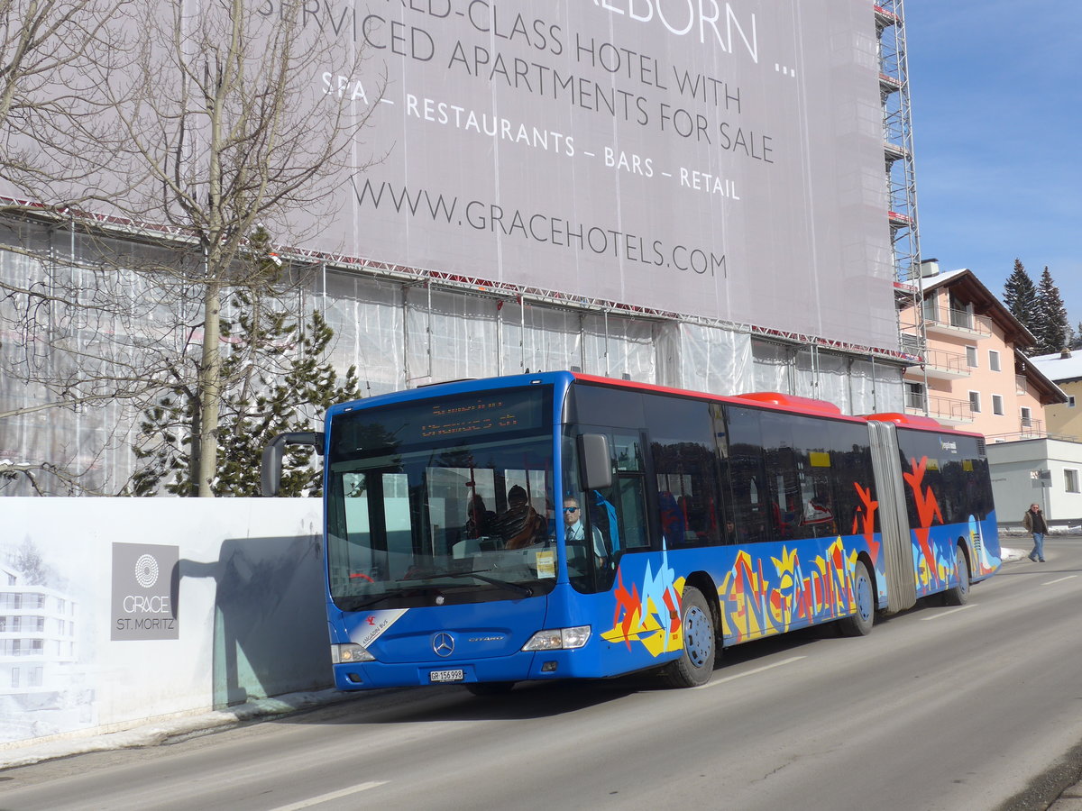 (178'390) - SBC Chur - Nr. 98/GR 156'998 - Mercedes am 9. Februar 2017 beim Bahnhof St. Moritz