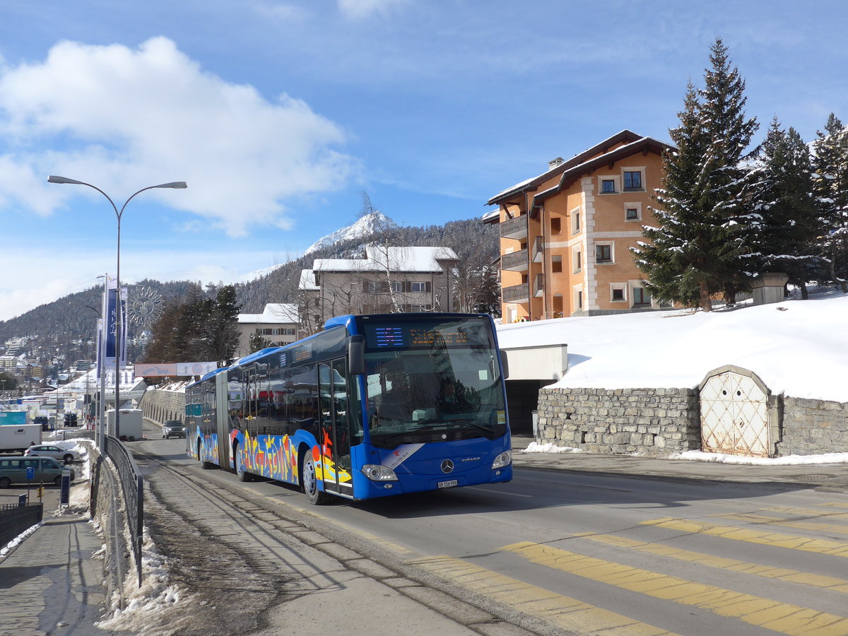 (178'394) - SBC Chur - Nr. 96/GR 156'996 - Mercedes am 9. Februar 2017 beim Bahnhof St. Moritz