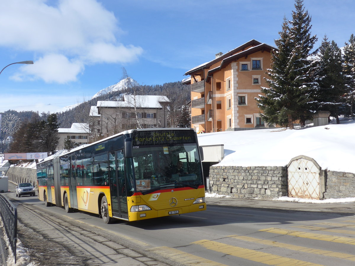 (178'395) - Rattin, Neuhausen - Nr. 20/SH 1520 - Mercedes (ex PostAuto Zrich Nr. 82; ex Eurobus, Arbon Nr. 2) am 9. Februar 2017 beim Bahnhof St. Moritz