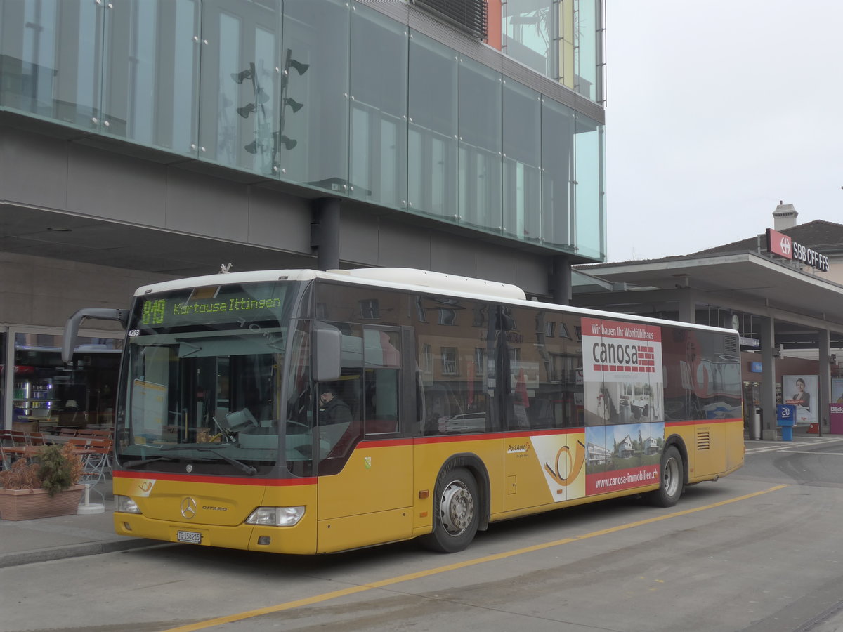 (178'449) - PostAuto Ostschweiz - TG 158'215 - Mercedes (ex Nr. 15) am 10. Februar 2017 beim Bahnhof Frauenfeld