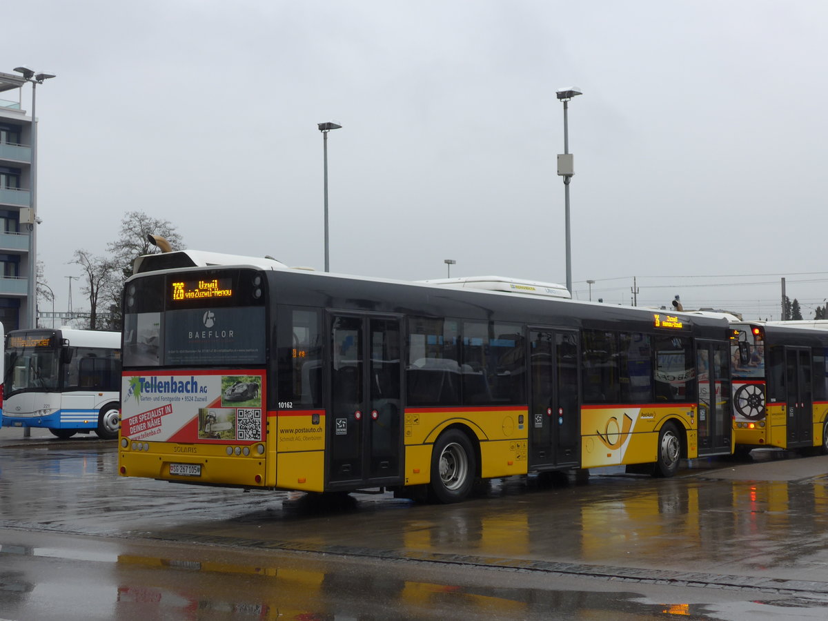 (178'525) - Schmidt, Oberbren - SG 267'105 - Solaris am 17. Februar 2017 beim Bahnhof Wil
