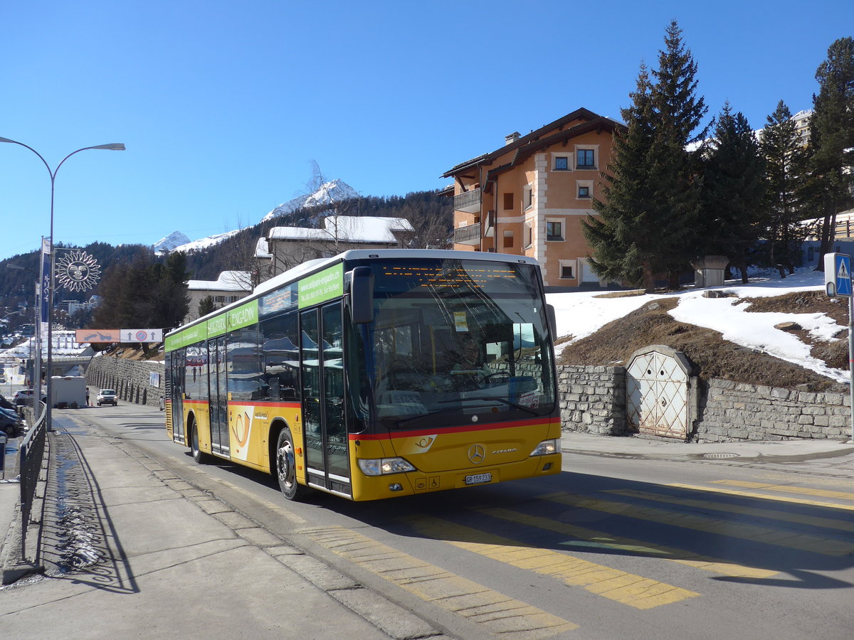 (178'622) - PostAuto Graubnden - GR 159'233 - Mercedes am 18. Februar 2017 beim Bahnhof St. Moritz