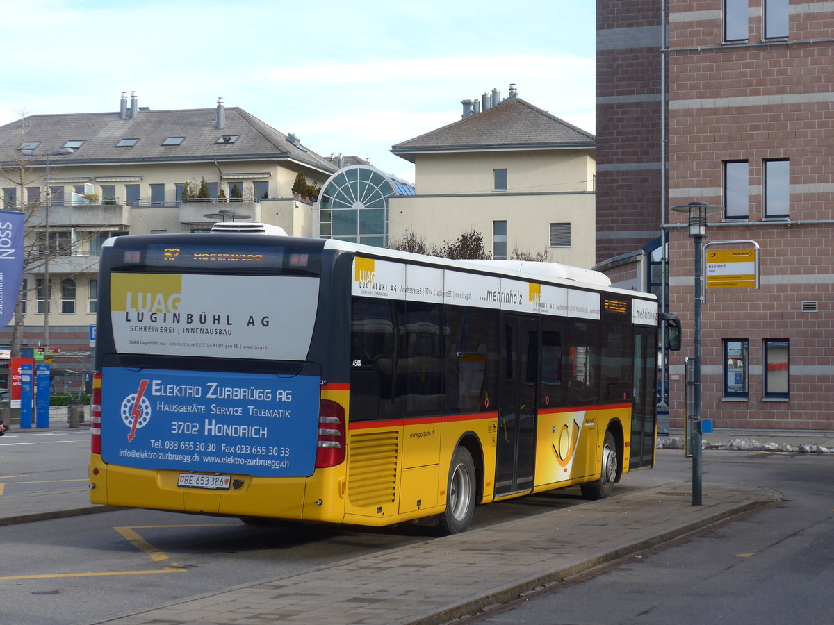(178'674) - PostAuto Bern - BE 653'386 - Mercedes am 19. Februar 2017 beim Bahnhof Spiez