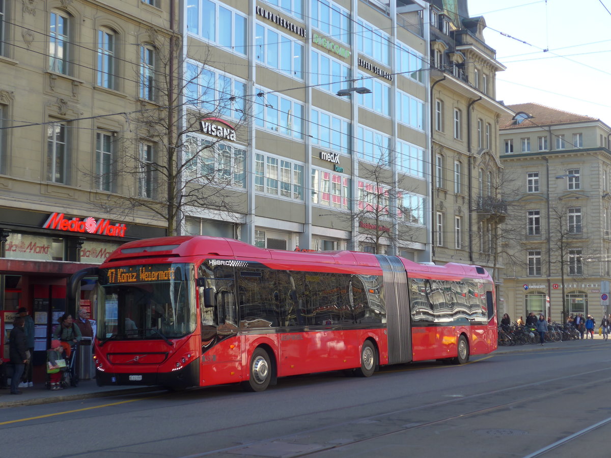 (178'689) - Bernmobil, Bern - Nr. 890/BE 832'890 - Volvo am 20. Februar 2017 beim Bahnhof Bern