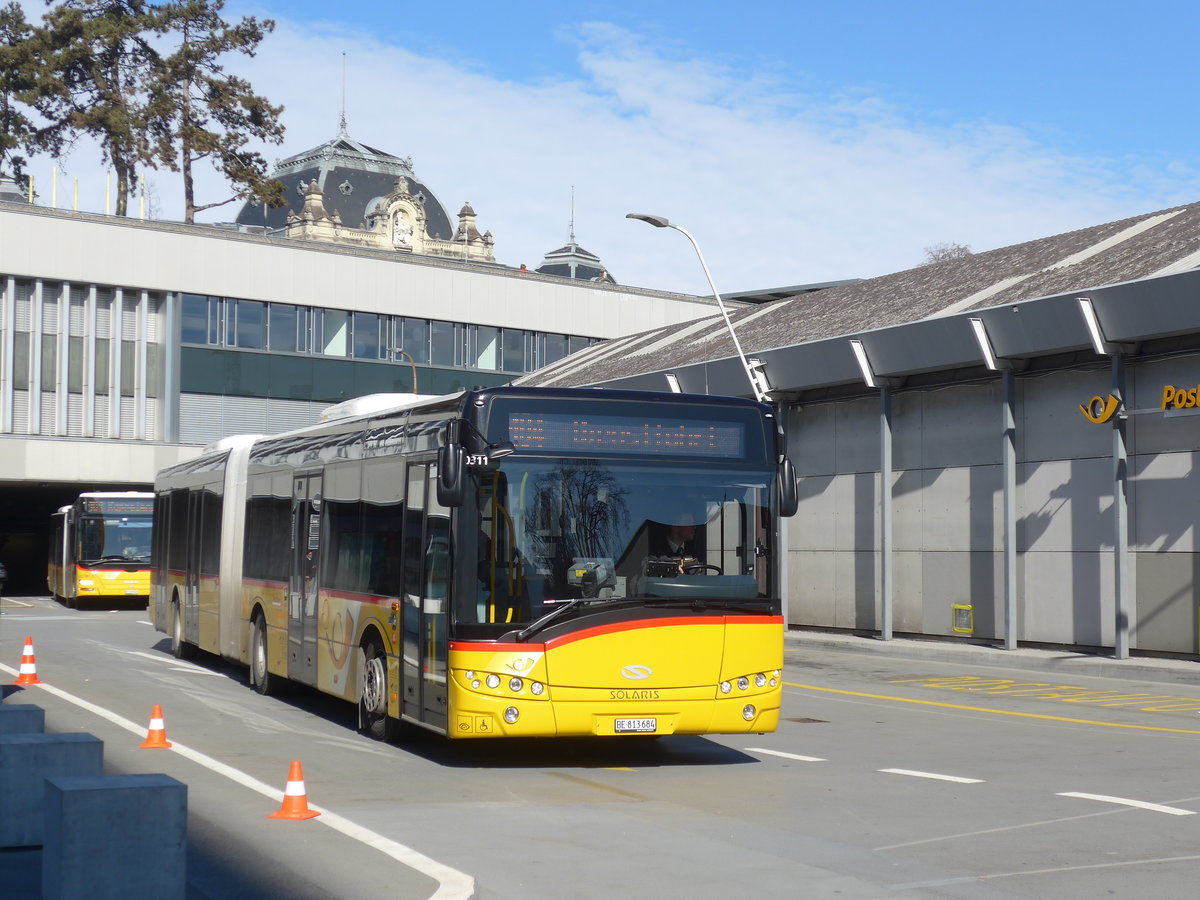 (178'711) - PostAuto Bern - Nr. 684/BE 813'684 - Solaris am 20. Februar 2017 in Bern, Postautostation