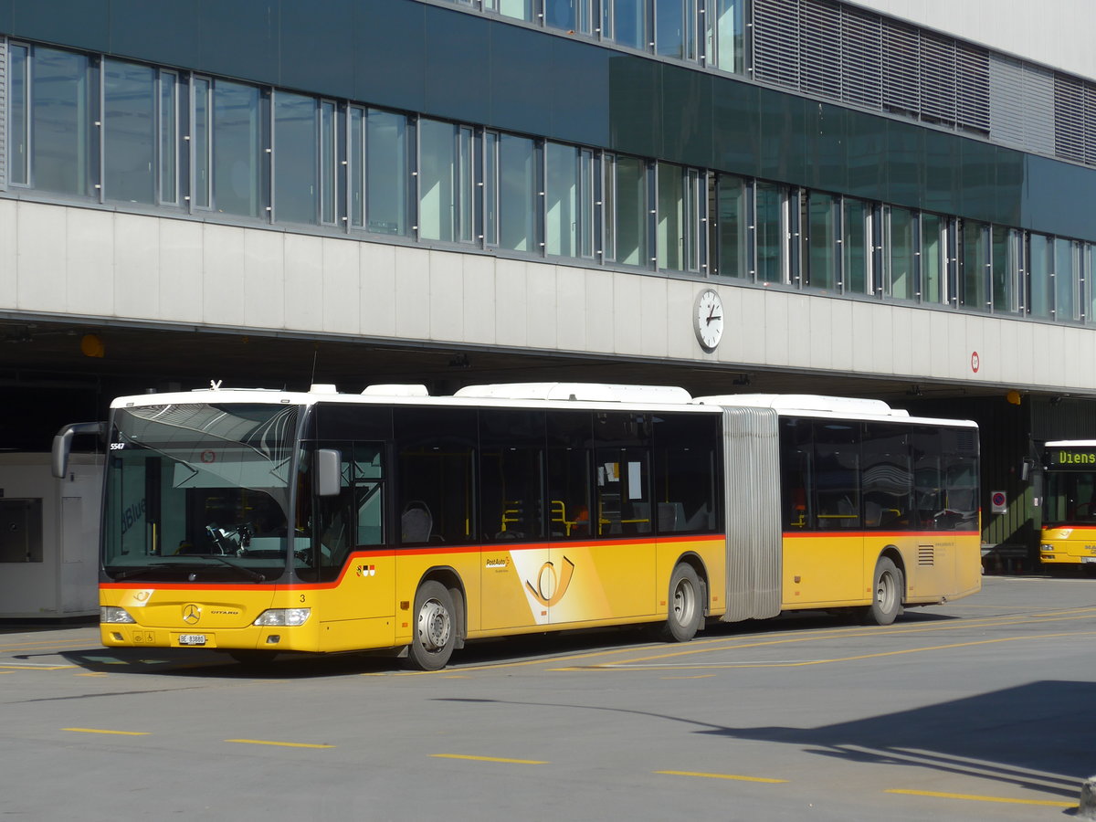 (178'727) - Steiner, Ortschwaben - Nr. 3/BE 83'880 - Mercedes am 20. Februar 2017 in Bern, Postautostation