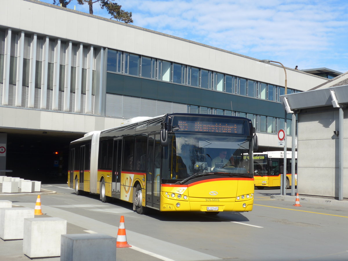 (178'730) - PostAuto Bern - Nr. 681/BE 820'681 - Solaris am 20. Februar 2017 in Bern, Postautostation