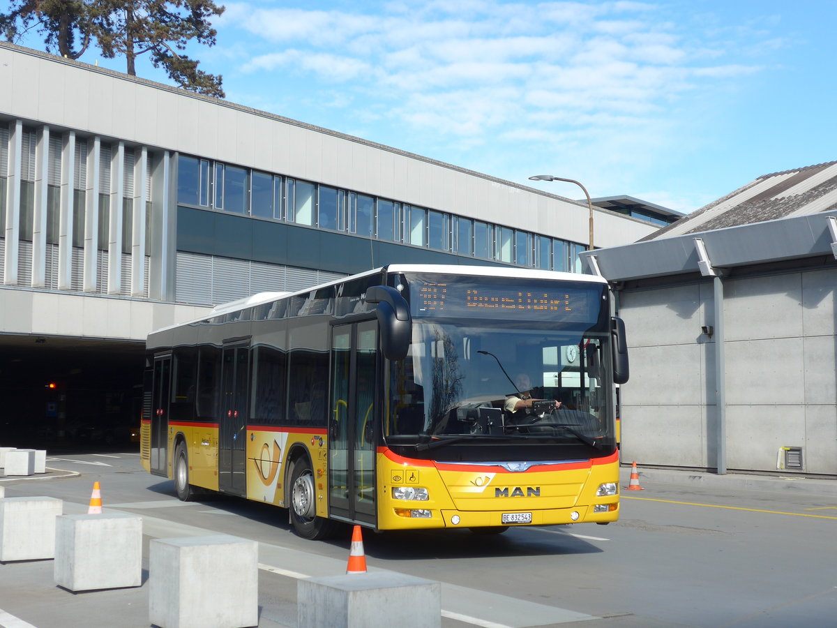 (178'731) - PostAuto Bern - Nr. 543/BE 832'543 - MAN am 20. Februar 2017 in Bern, Postautostation