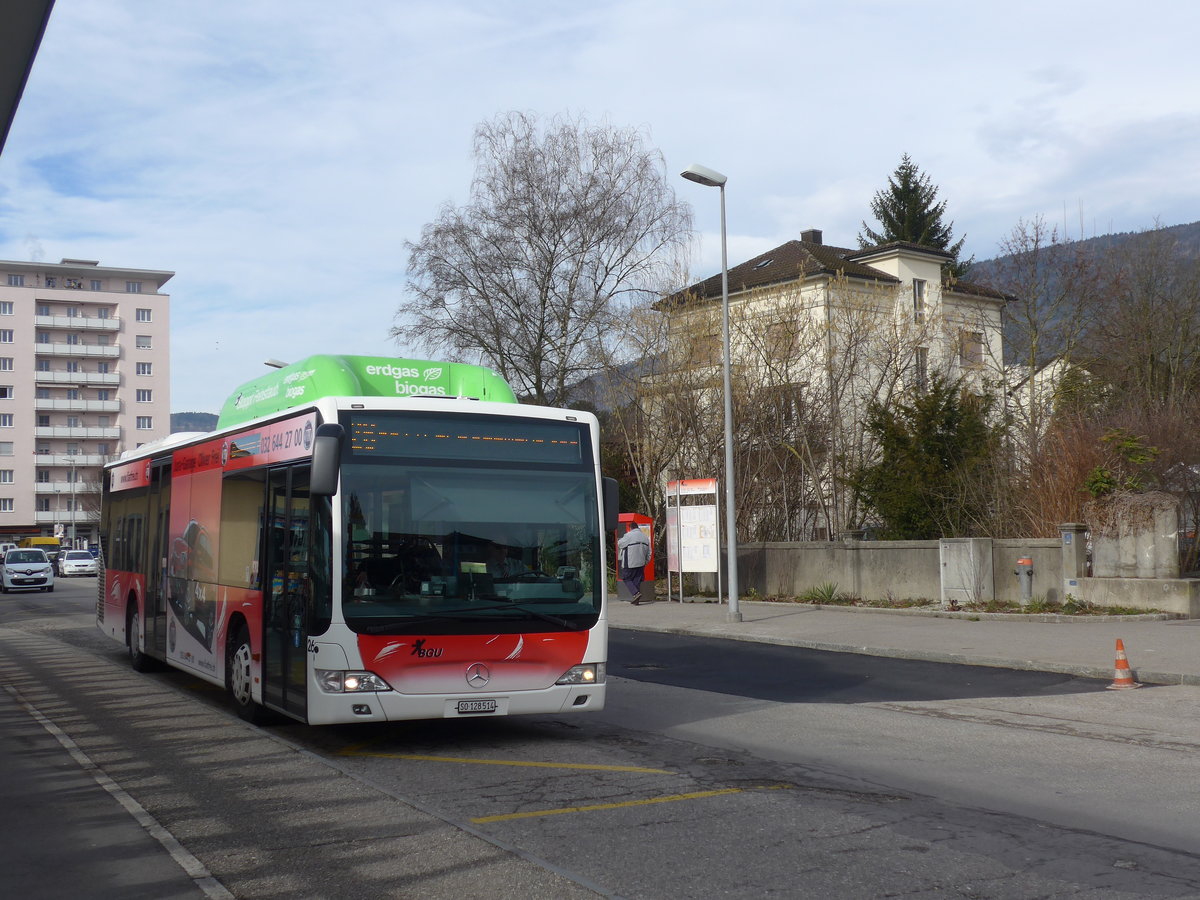 (178'796) - BGU Grenchen - Nr. 26/SO 128'514 - Mercedes am 4. Mrz 2017 beim Bahnhof Grenchen Sd