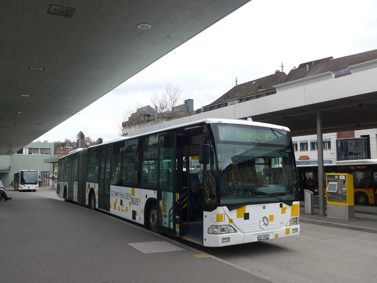 (179'020) - SB Schaffhausen - Nr. 1/SH 12'501 - Mercedes am 20. Mrz 2017 beim Bahnhof Schaffhausen