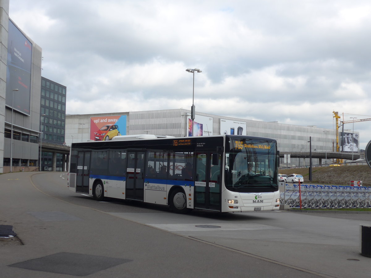 (179'091) - ATE Bus, Effretikon - Nr. 63/ZH 608'474 - MAN am 20. Mrz 2017 in Zrich, Flughafen