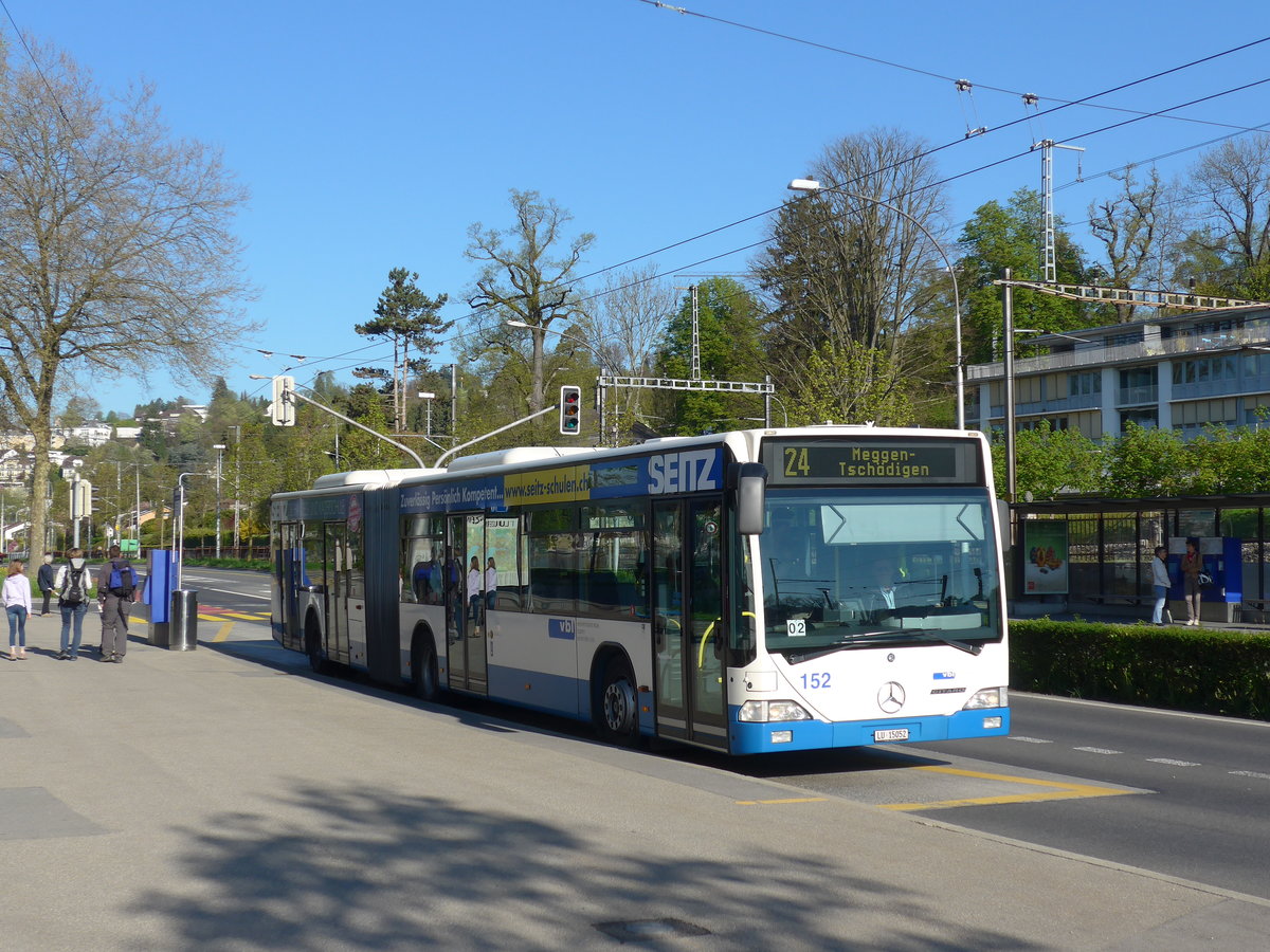 (179'388) - VBL Luzern - Nr. 152/LU 15'052 - Mercedes am 10. April 2017 in Luzern, Verkehrshaus