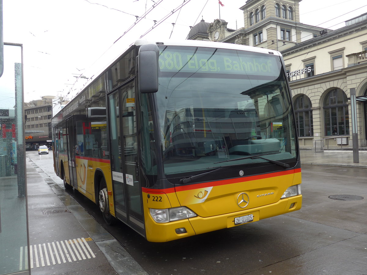 (179'649) - Steiger, Schlatt - Nr. 222/ZH 21'005 - Mercedes am 16. April 2017 beim Hauptbahnhof Winterthur