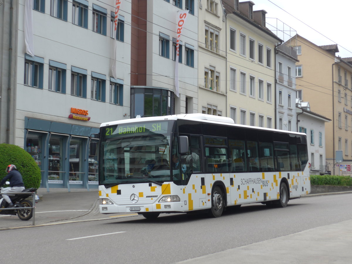 (179'677) - SB Schaffhausen - Nr. 13/SH 54'313 - Mercedes am 17. April 2017 beim Bahnhof Schaffhausen