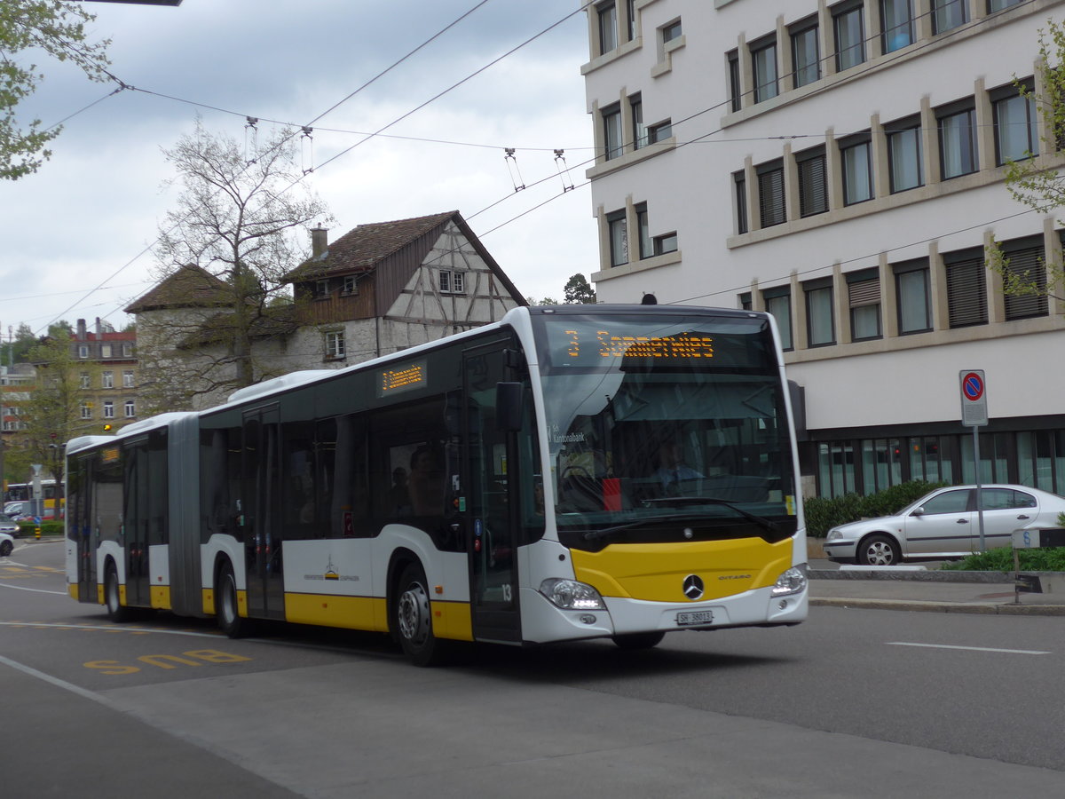 (179'688) - VBSH Schaffhausen - Nr. 13/SH 38'013 - Mercedes am 17. April 2017 beim Bahnhof Schaffhausen