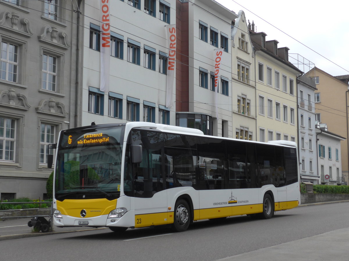 (179'692) - VBSH Schaffhausen - Nr. 23/SH 38'023 - Mercedes am 17. April 2017 beim Bahnhof Schaffhausen