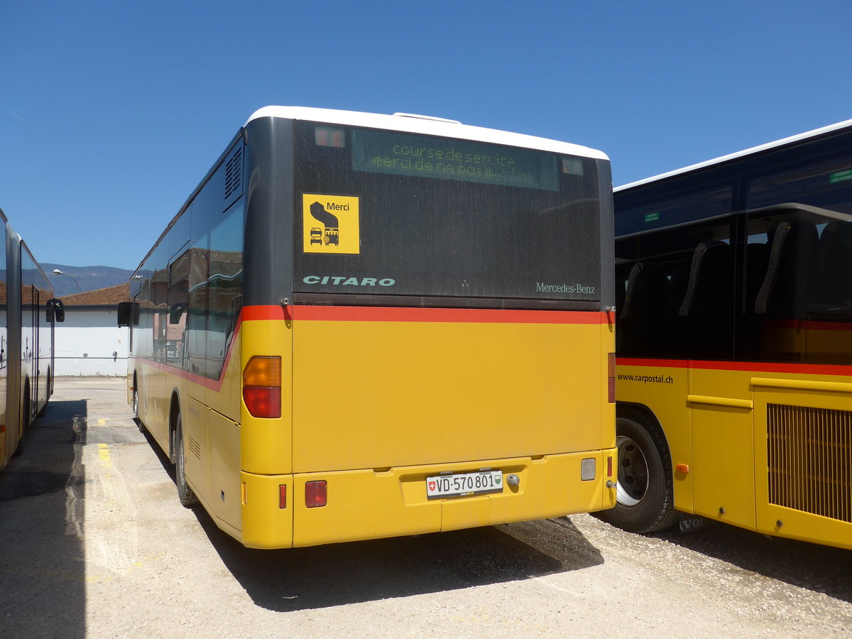 (179'876) - Interbus, Yverdon - Nr. 59/VD 570'801 - Mercedes (ex CarPostal Ouest; ex PostAuto Bern; ex P 25'380) am 29. April 2017 in Yverdon, Postgarage (Einsatz PostAuto)