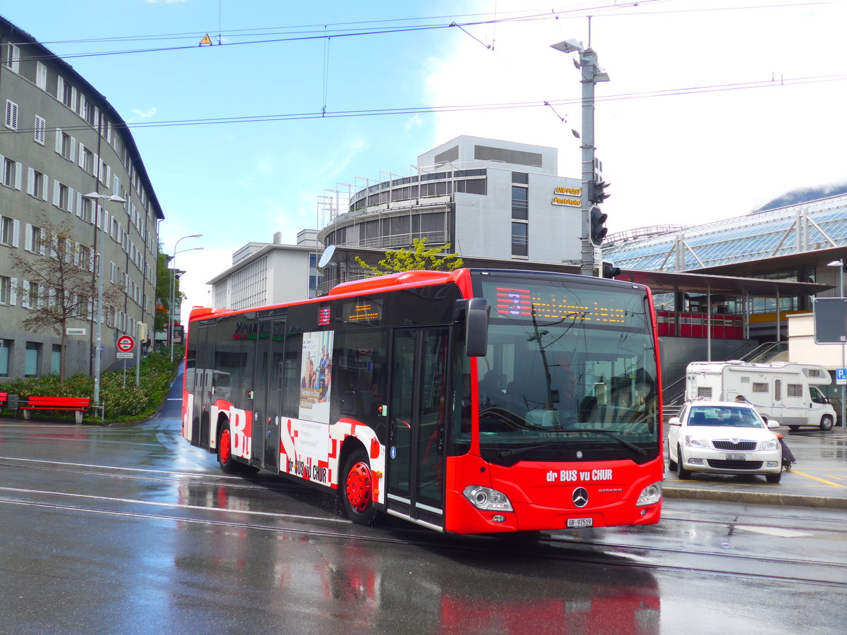 (179'995) - SBC Chur - Nr. 19/GR 97'519 - Mercedes am 4. Mai 2017 beim Bahnhof Chur