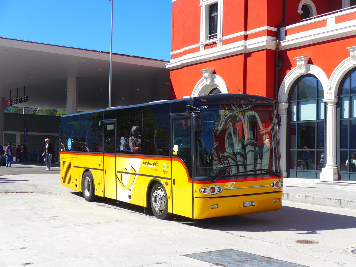 (180'033) - AutoPostale Ticino - Nr. 301/TI 215'207 - Rizzi-Bus (ex P 23'251) am 13. Mai 2017 beim Bahnhof Lugano