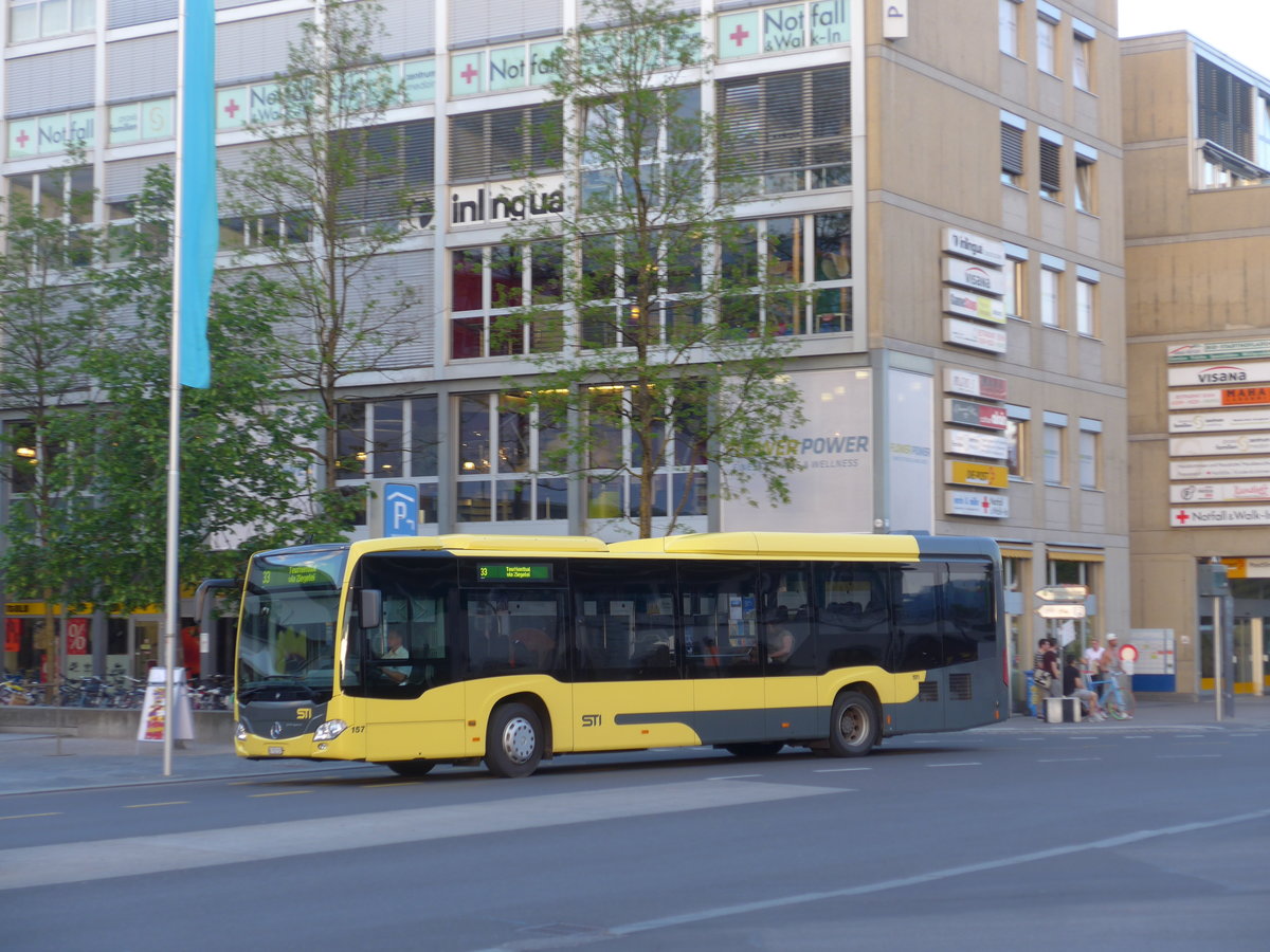 (180'156) - STI Thun - Nr. 157/BE 752'157 - Mercedes am 17. Mai 2017 beim Bahnhof Thun